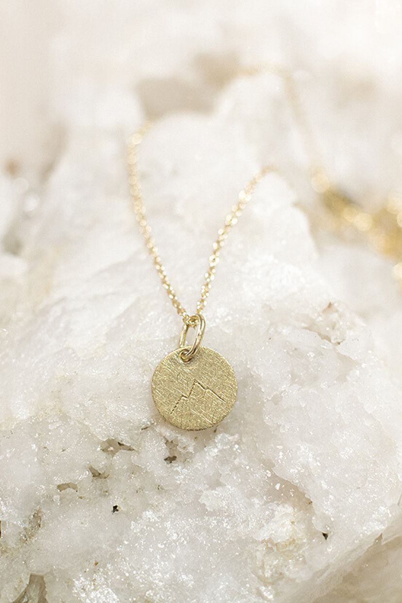 Goldcircus Berg Plate-Halskette in 585 Gelbgold