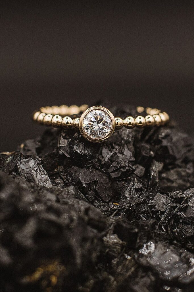 Bubble Brillant Ring 0,30 ct in 585 Gelbgold