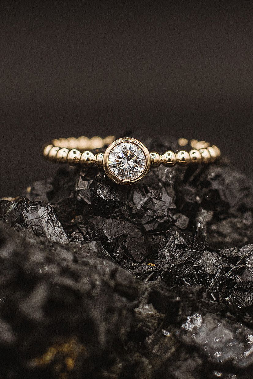 Bubble Brillant Ring 0,30 ct in 585 Gelbgold