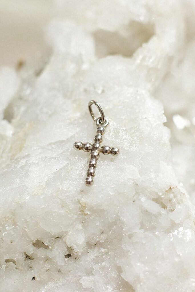 Bubble Kreuz Anhänger 926 Sterlingsilber
