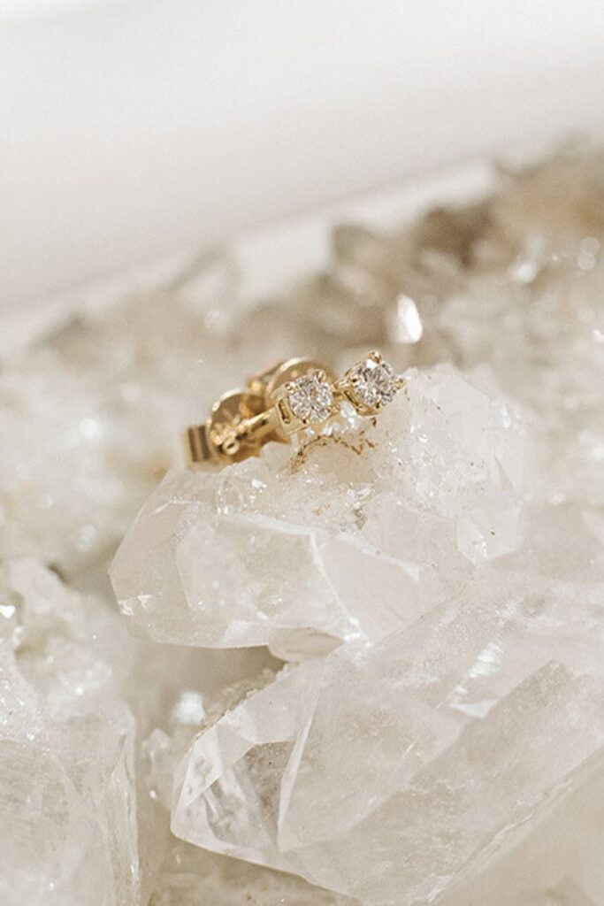 Brillant Crown Ohrstecker, 010ct von Goldcircus