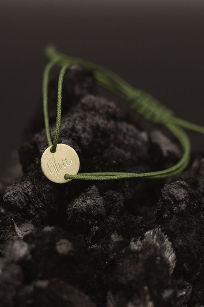 Goldcircus Baby-Name-Bracelet / Namesarmband mit Gravur in 585 Gelbgold