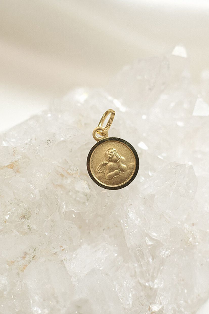 Goldcircus Schutzengel Anhänger in 585 Gelbgold