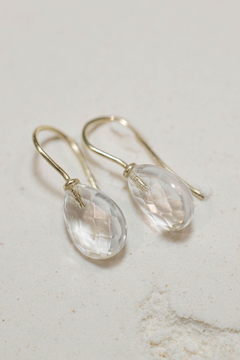Bergkristall Ohrringe mit Bügel