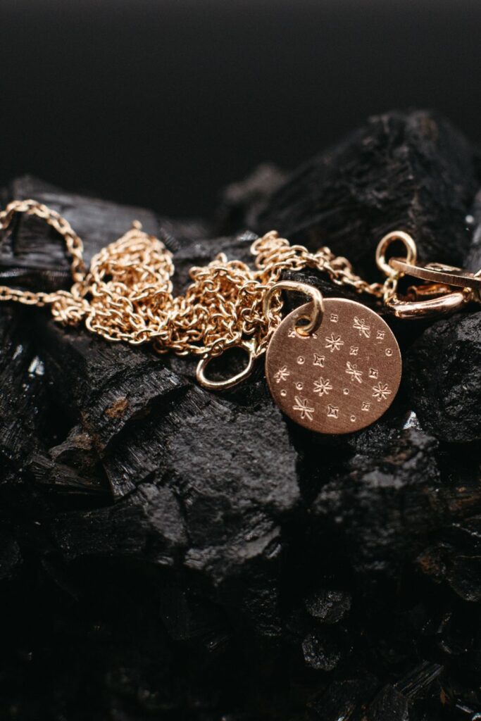 Stars 2 Plate Halskette Rosegold