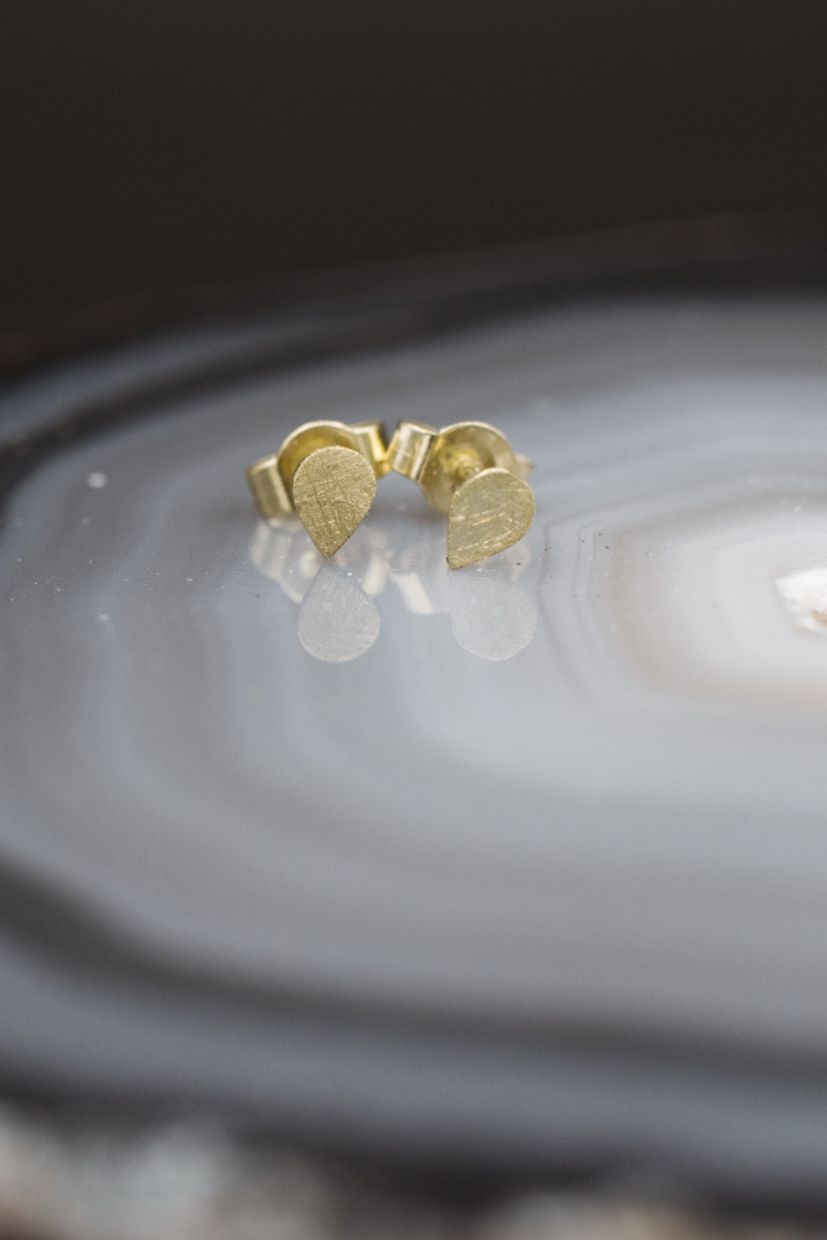 Drop Ohrstecker aus 585 Gelbgold von Goldcircus